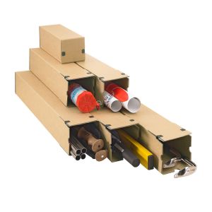 Wellpapp-Versandhülsen eckig LongBOX M "Premium" (100 Stk. pro VPE)