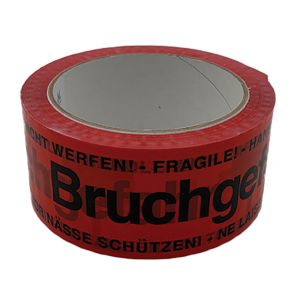Klebeband mit Warnhinweis "Bruchgefahr" (36 Rollen pro VPE)